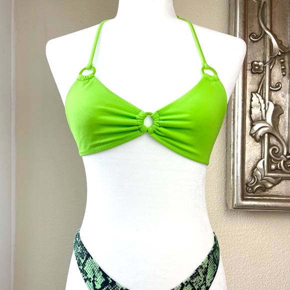 HOT neon green bikini top - Picture 3 of 5